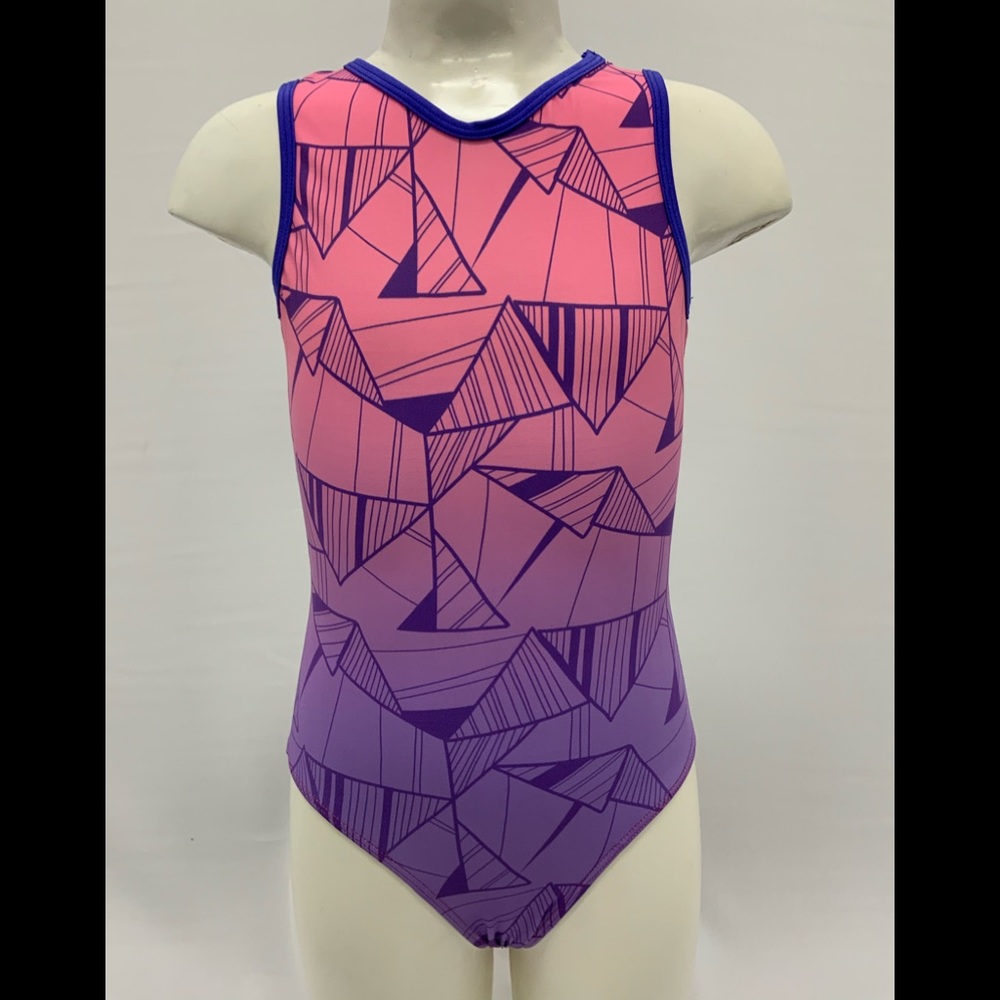 Ombre gymnastics leotard for girls